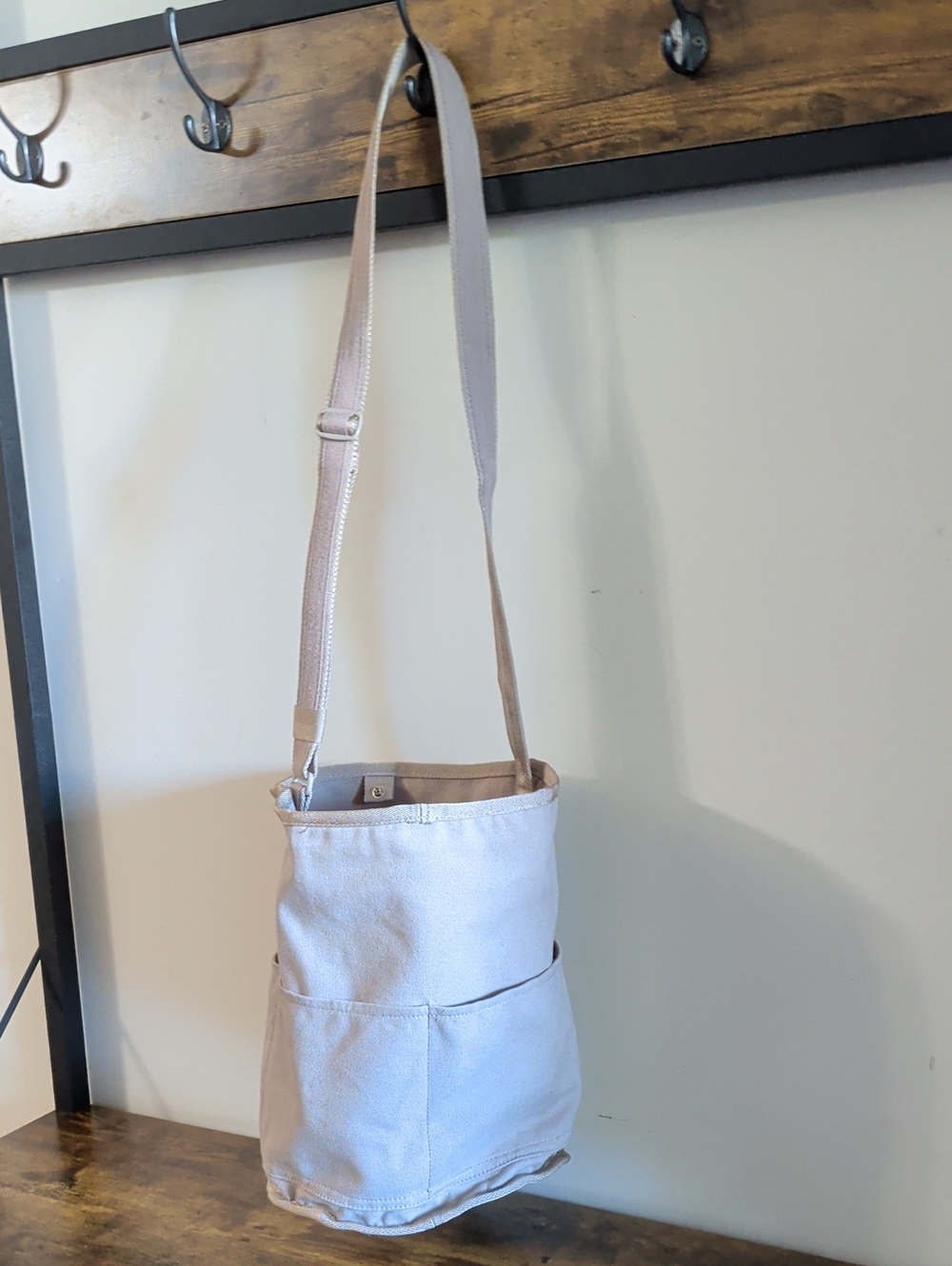Everlane Tan Canvas Crossbody Bucket Bag